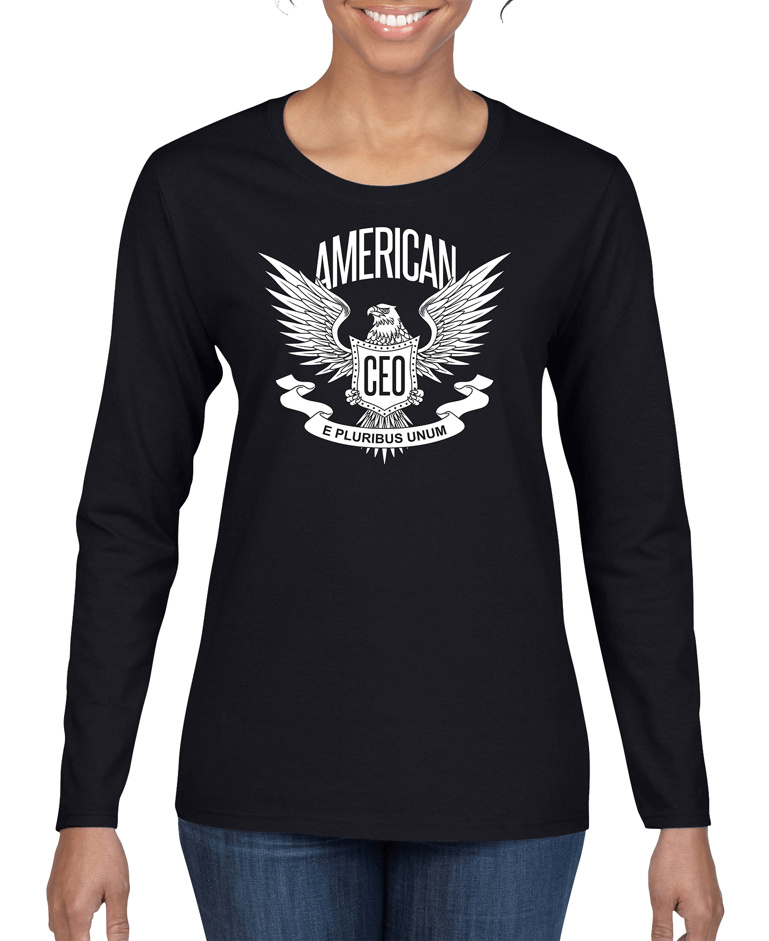 American CEO Patriotic Eagle Women's Long Sleeve Shirt