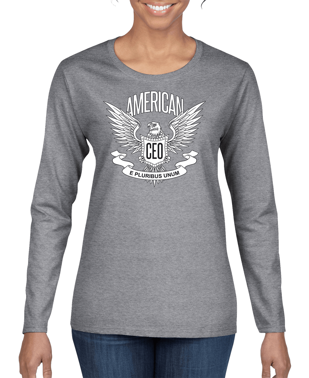 American CEO Patriotic Eagle Women's Long Sleeve Shirt