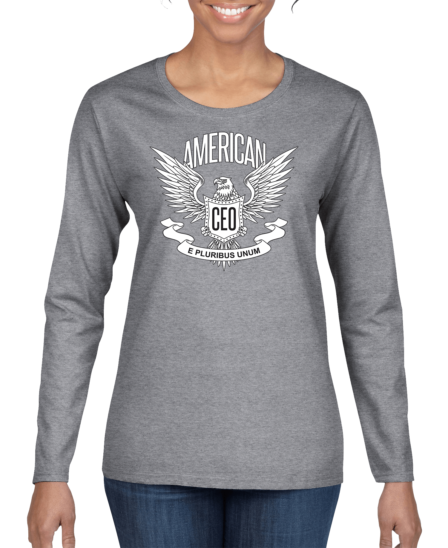 American CEO Patriotic Eagle Women's Long Sleeve Shirt