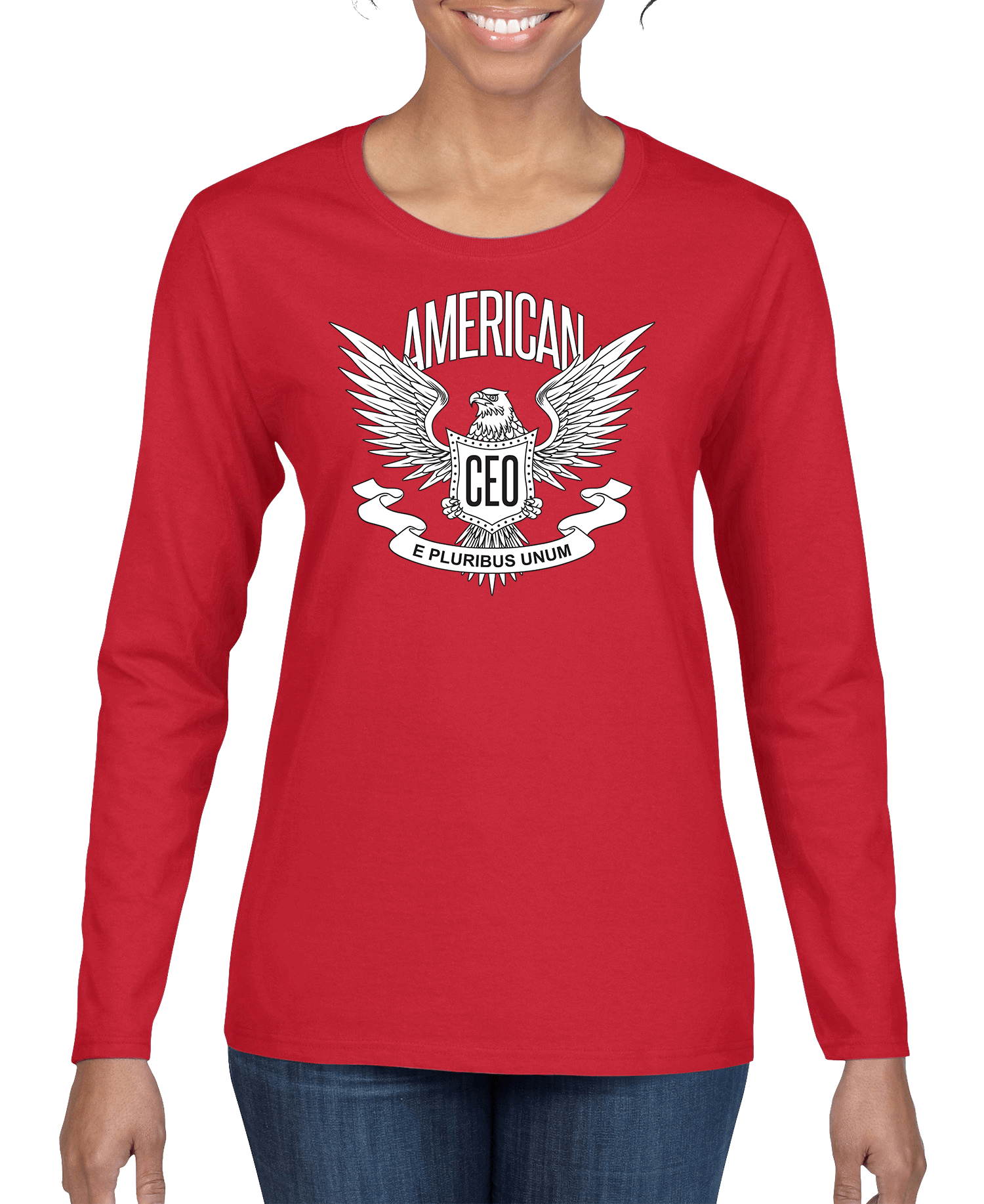 American CEO Patriotic Eagle Women's Long Sleeve Shirt