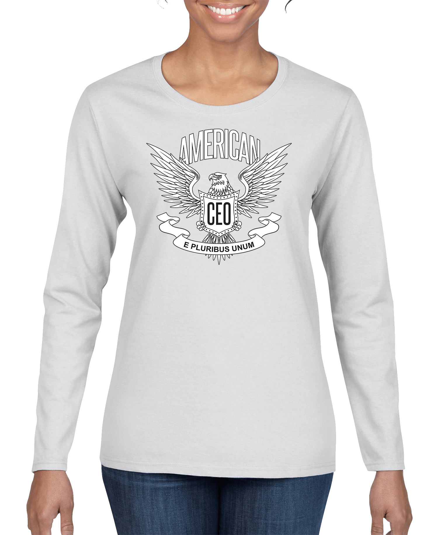 American CEO Patriotic Eagle Women's Long Sleeve Shirt